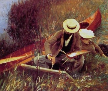  singer pintura - Sargent Paul Helleu dibujando con su esposa John Singer Sargent
